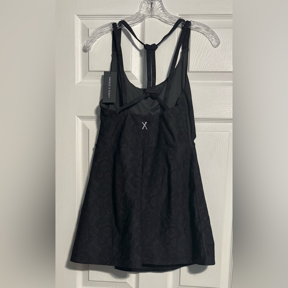 Savage X Fenty Dusky Grey Boa Baddie Print Sporty Dress with Shorts - Picture 7 of 9